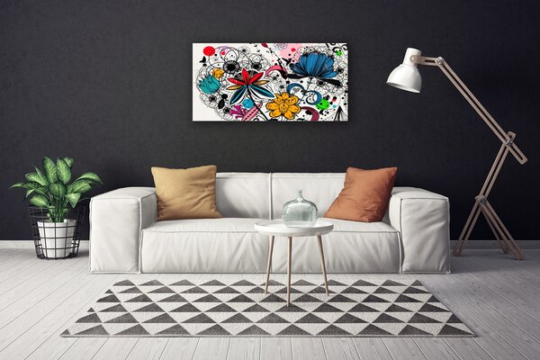 Stampa quadro su tela Grafica di astrazione 100x50 cm