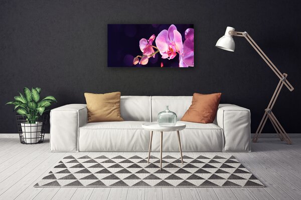 Quadro stampa su tela I fiori della pianta 100x50 cm