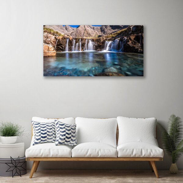 Quadro su tela Cascata della natura 100x50 cm