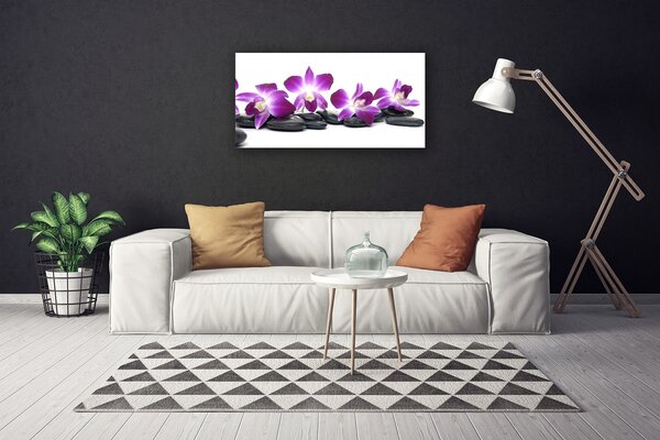 Quadro su tela Centro termale di fiori di orchidea 100x50 cm
