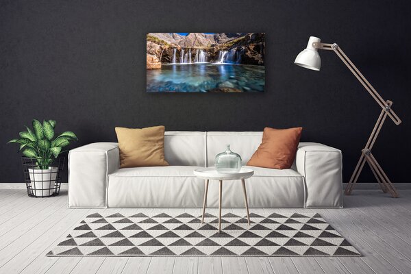 Quadro su tela Cascata della natura 100x50 cm