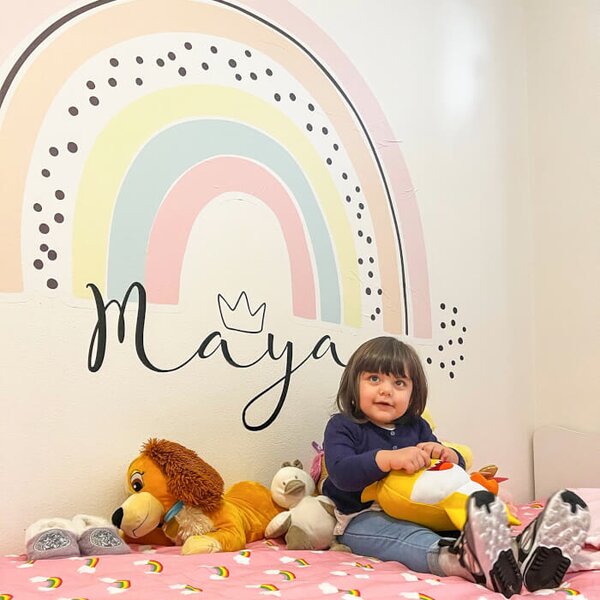 Arcobaleno con nome per le piccole principesse