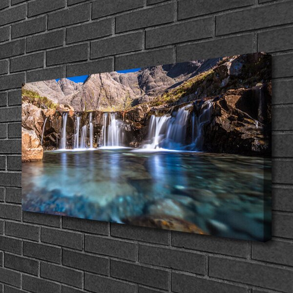 Quadro su tela Cascata della natura 100x50 cm