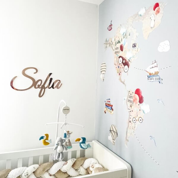Mappa del mondo marrone - per i piccoli avventurieri