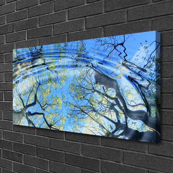 Quadro su tela Acqua, alberi, arte, natura 100x50 cm