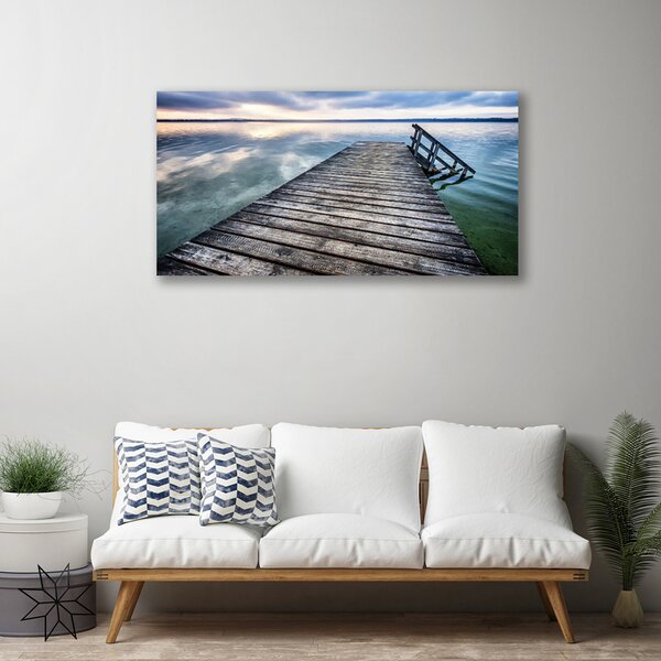 Quadro stampa su tela Architettura del ponte 100x50 cm