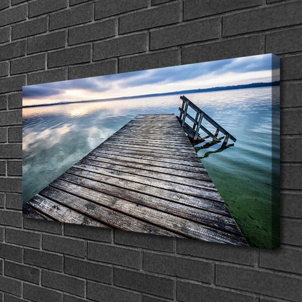 Quadro stampa su tela Architettura del ponte 100x50 cm