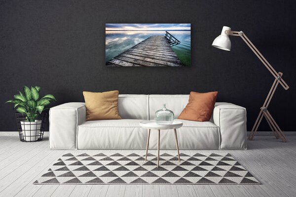 Quadro stampa su tela Architettura del ponte 100x50 cm