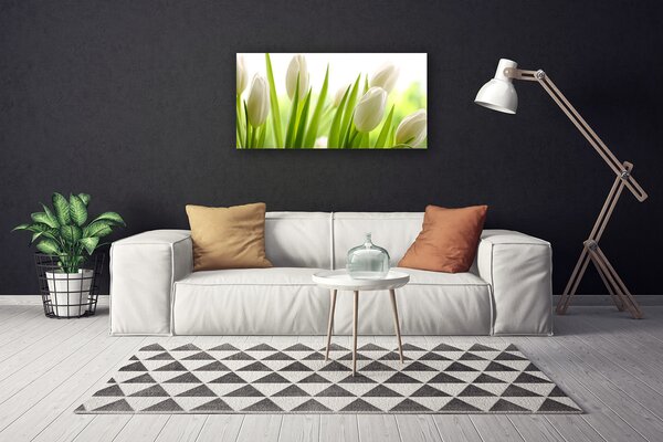 Quadro stampa su tela Fiori di tulipani 100x50 cm