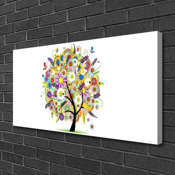 Quadro su tela Albero dell'arte 100x50 cm
