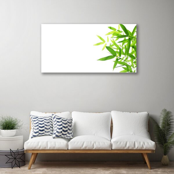 Stampa quadro su tela Foglie di piante naturali 100x50 cm