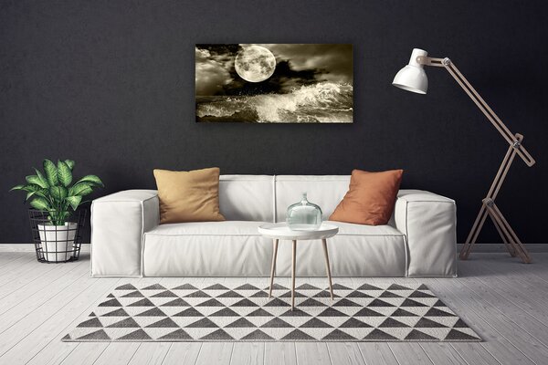 Quadro su tela Paesaggio notturno della luna 100x50 cm