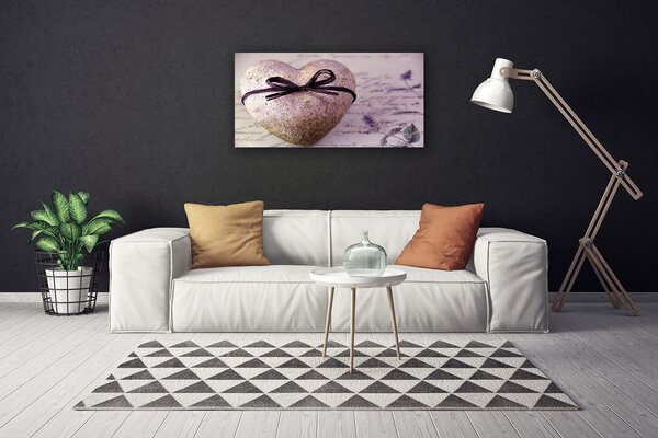 Quadro su tela Arte di pietra del cuore 100x50 cm