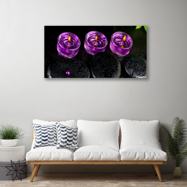 Quadro su tela Candela d'arte termale 100x50 cm