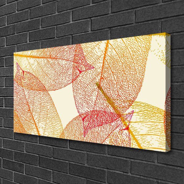 Quadro su tela Foglie di piante d'arte 100x50 cm