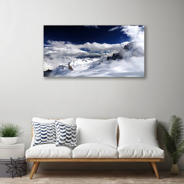 Quadro su tela Paesaggio di nuvole di montagna 100x50 cm