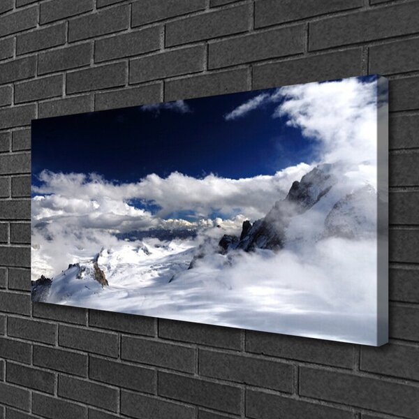 Quadro su tela Paesaggio di nuvole di montagna 100x50 cm