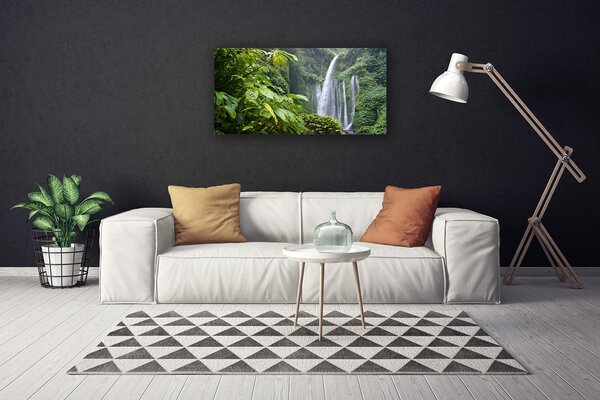 Stampa quadro su tela Cascata della natura 100x50 cm