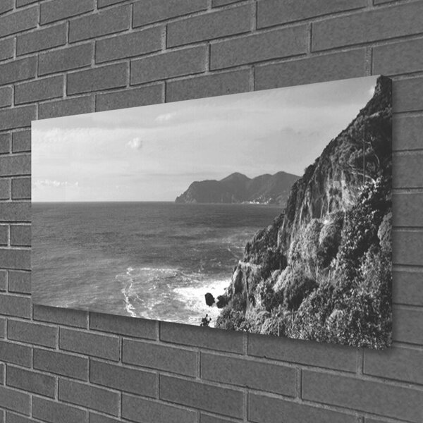Quadro su tela Paesaggio di montagna del mare 100x50 cm