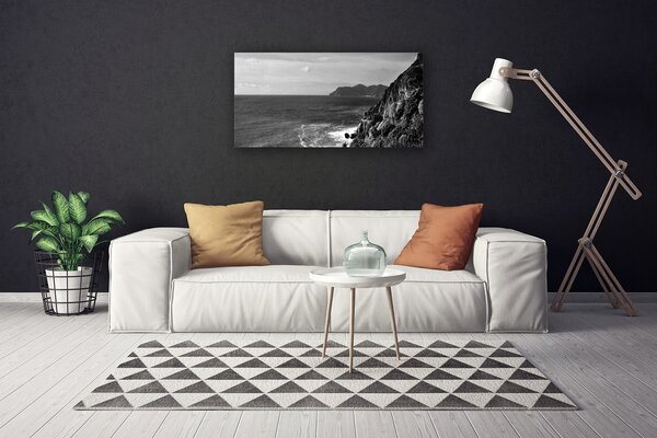 Quadro su tela Paesaggio di montagna del mare 100x50 cm