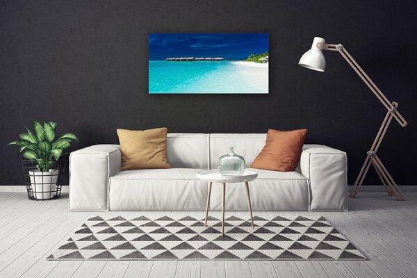 Quadro su tela Paesaggio della spiaggia del mare 100x50 cm