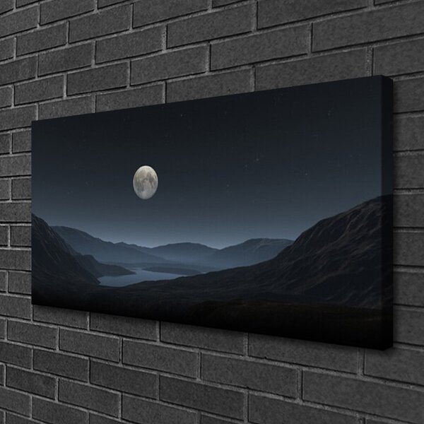 Quadro su tela Paesaggio notturno della luna 100x50 cm