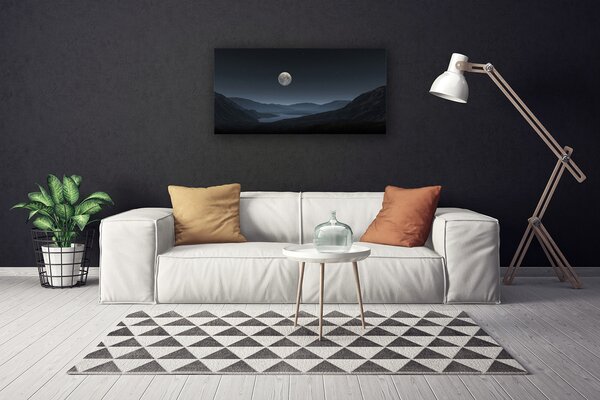 Quadro su tela Paesaggio notturno della luna 100x50 cm