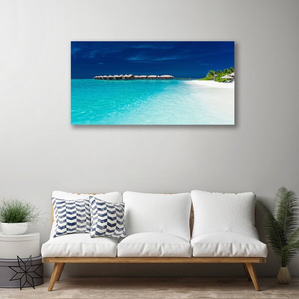 Quadro su tela Paesaggio della spiaggia del mare 100x50 cm
