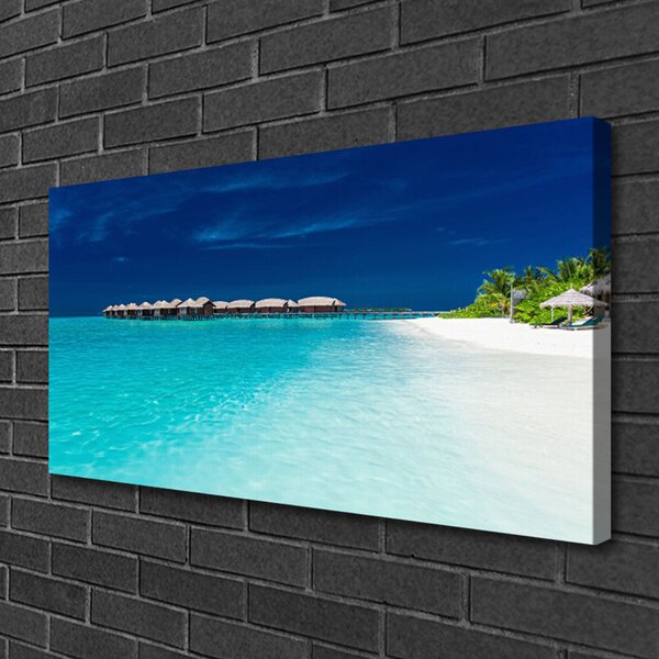 Quadro su tela Paesaggio della spiaggia del mare 100x50 cm