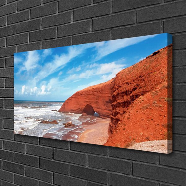 Quadro su tela Paesaggio marino 100x50 cm