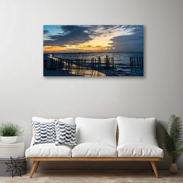 Quadro su tela Paesaggio della spiaggia del mare 100x50 cm