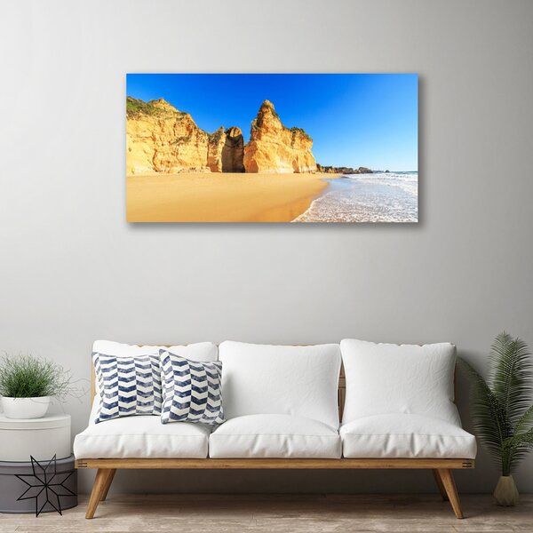 Quadro su tela Paesaggio della spiaggia dell'oceano 100x50 cm