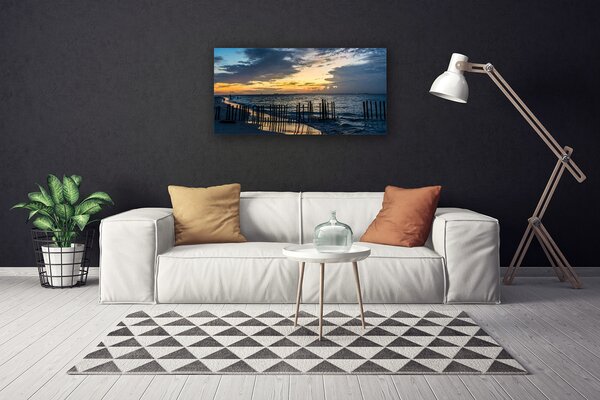 Quadro su tela Paesaggio della spiaggia del mare 100x50 cm