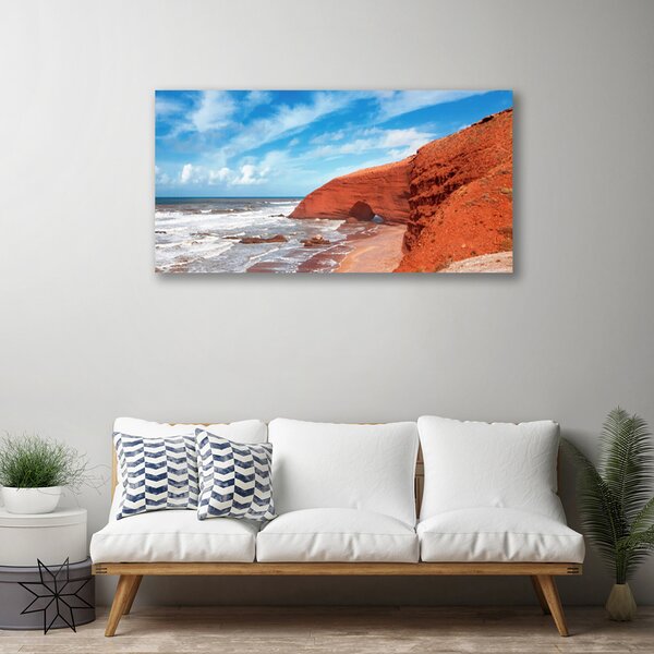 Quadro su tela Paesaggio marino 100x50 cm