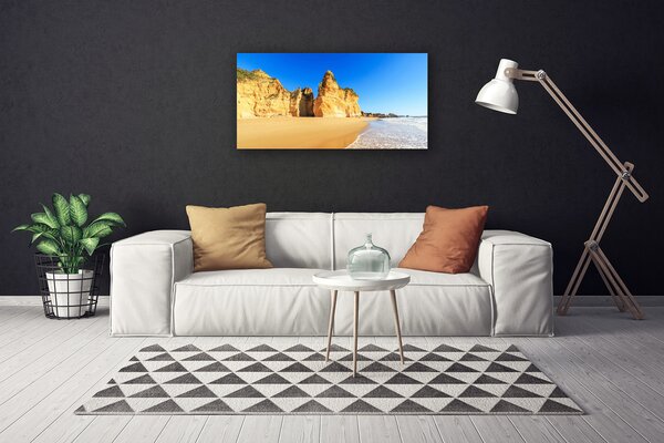 Quadro su tela Paesaggio della spiaggia dell'oceano 100x50 cm