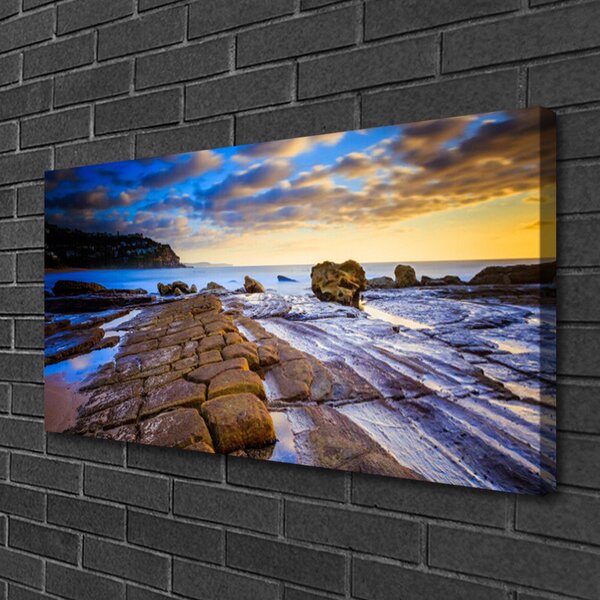 Quadro su tela Paesaggio da spiaggia 100x50 cm