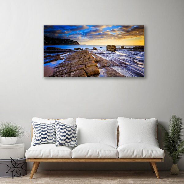 Quadro su tela Paesaggio da spiaggia 100x50 cm