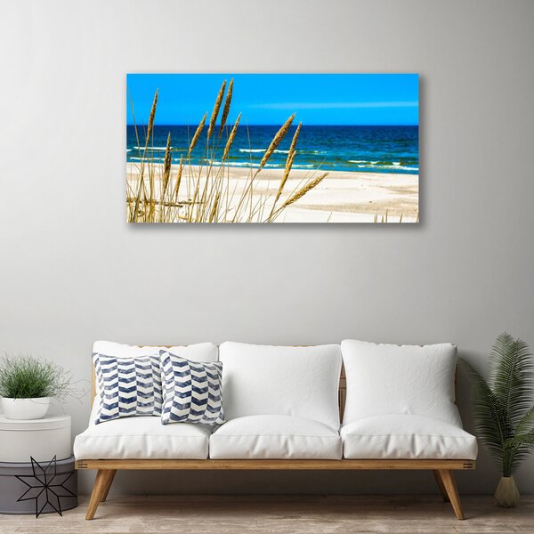 Stampa quadro su tela Paesaggio della spiaggia dell'oceano 100x50 cm