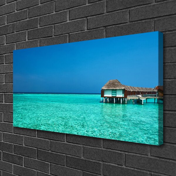 Quadro su tela Paesaggio marino 100x50 cm