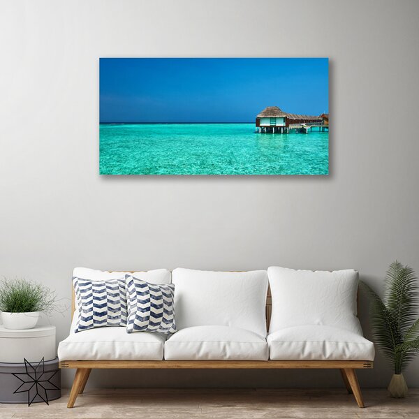 Quadro su tela Paesaggio marino 100x50 cm