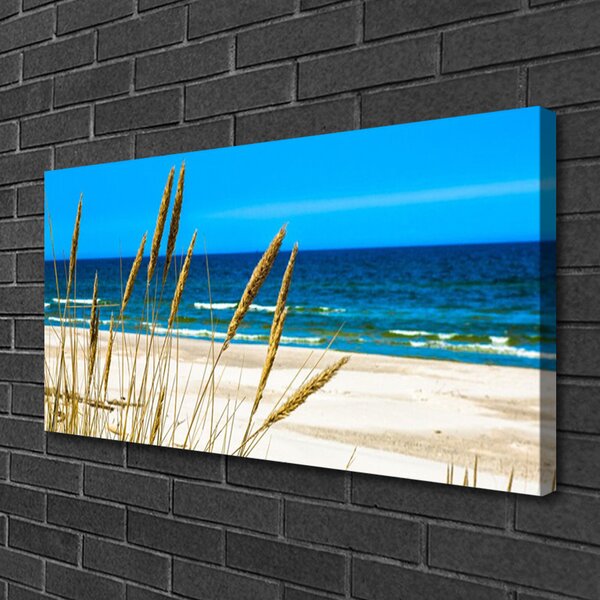 Stampa quadro su tela Paesaggio della spiaggia dell'oceano 100x50 cm