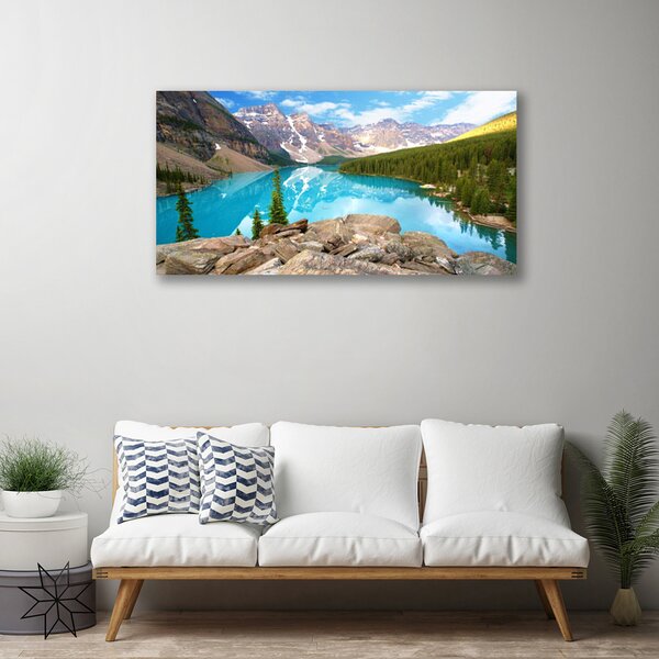 Quadro su tela Montagne del Lago Natura 100x50 cm