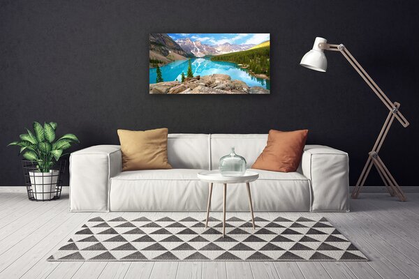 Quadro su tela Montagne del Lago Natura 100x50 cm