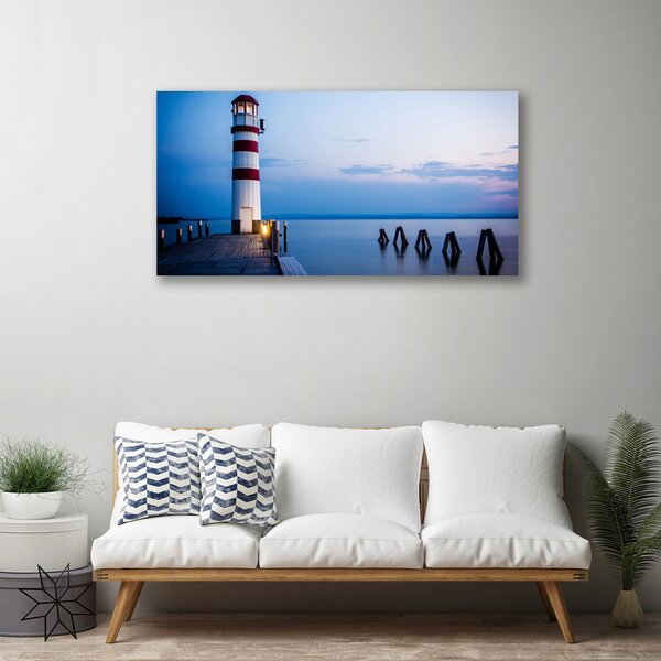 Quadro su tela Architettura del faro 100x50 cm