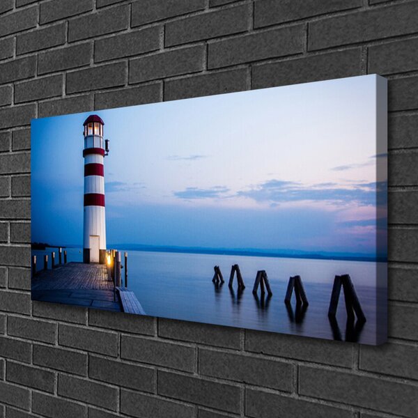 Quadro su tela Architettura del faro 100x50 cm