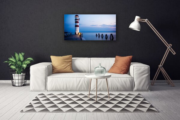 Quadro su tela Architettura del faro 100x50 cm