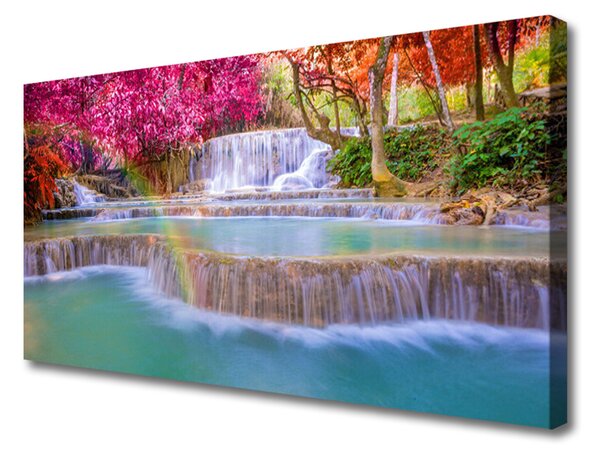Foto quadro su tela Cascata della natura 100x50 cm