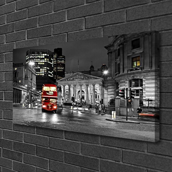 Quadro su tela Case di città 100x50 cm