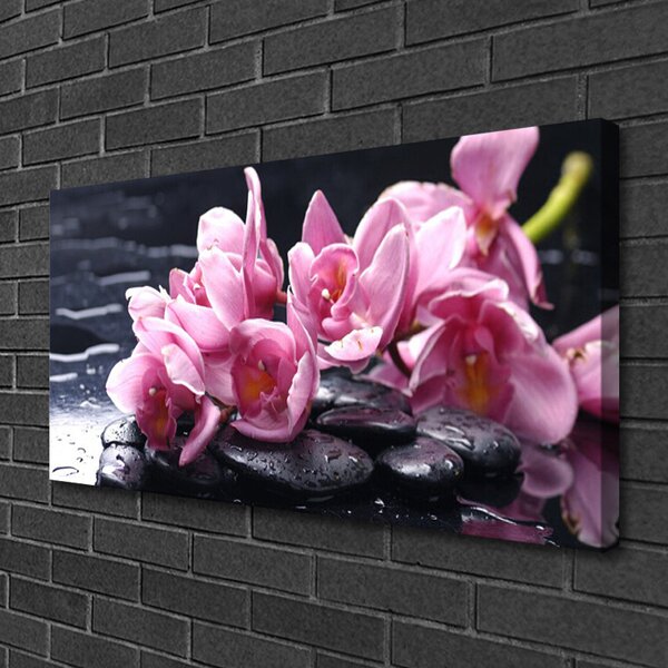 Quadro su tela Pianta dell'orchidea del fiore 100x50 cm