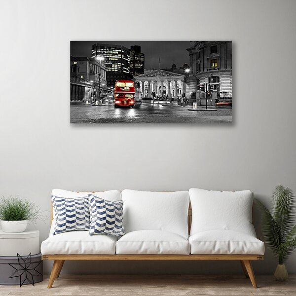 Quadro su tela Case di città 100x50 cm